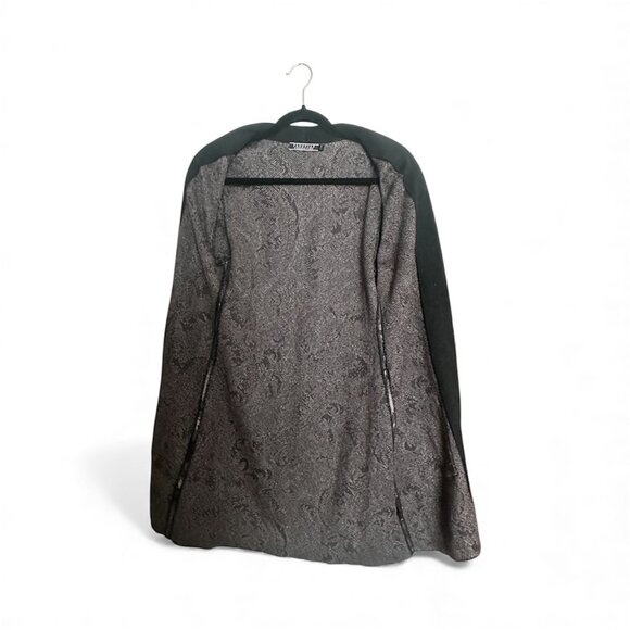 Peruvian Connection Women's Medium Intarsia Cardigan Sweater Longline Pima - Picture 3 of 6